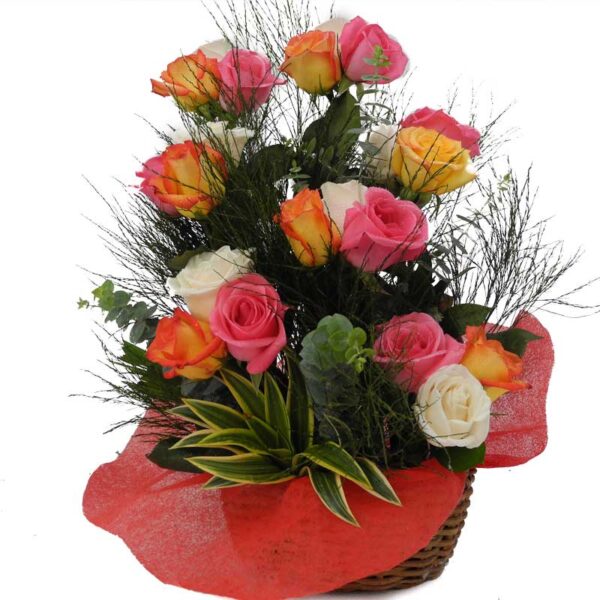 Ramo Redondo(1cara) Rosas Blancas y otras X 24